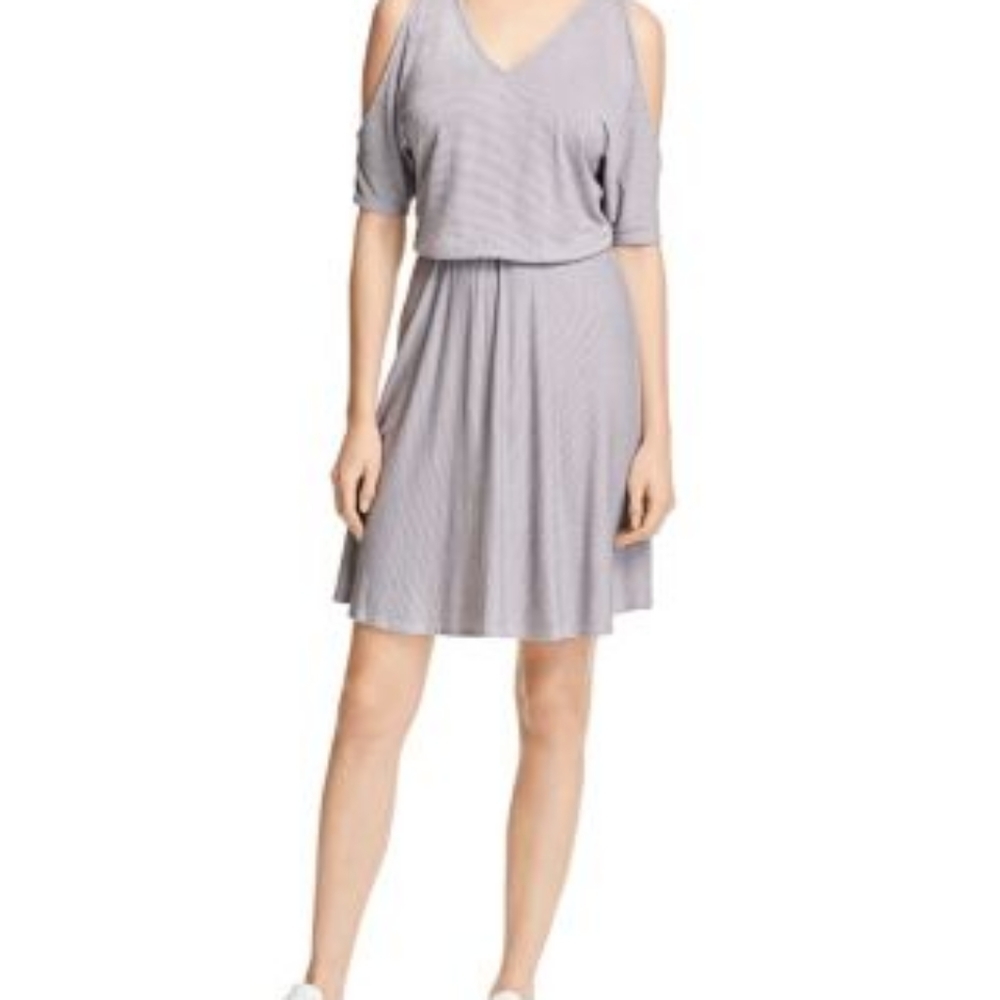 Three Dots New Casual Stripe Dress Small - Picture 1 of 6